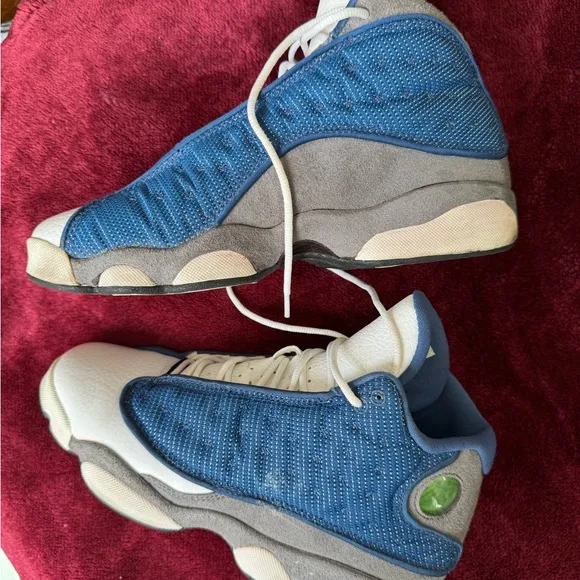 Air Jordan Blue and White Sneakers