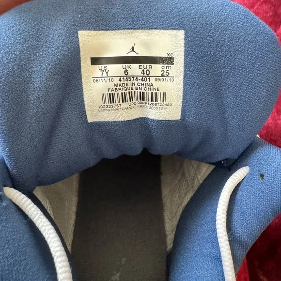 Air Jordan Blue and White Sneakers