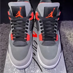 Air Jordan Gray and Red Sneakers