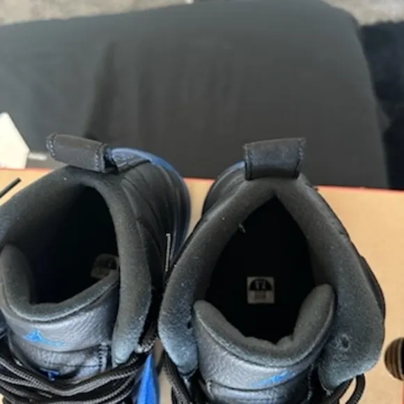 Air Jordan Retro 12 Black and Blue Sneakers