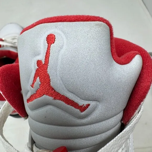 Air Jordan Retro 5 GS Fire Red Sneakers Size 6.5Y Basketball Shoes 440888-100