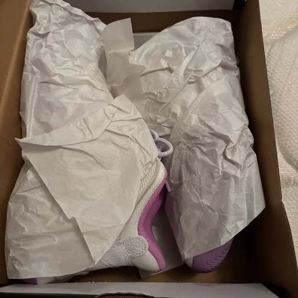 Air Jordan White and Purple Sneakers
