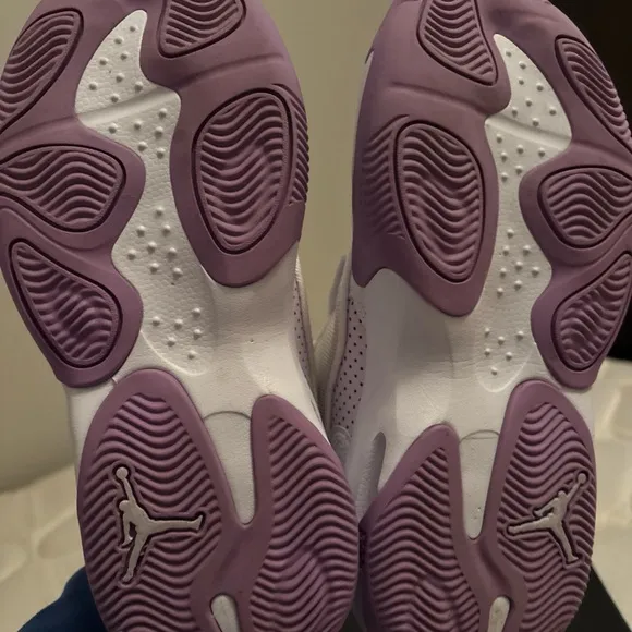 Air Jordan White and Purple Sneakers