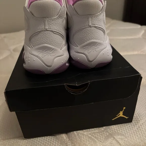 Air Jordan White and Purple Sneakers