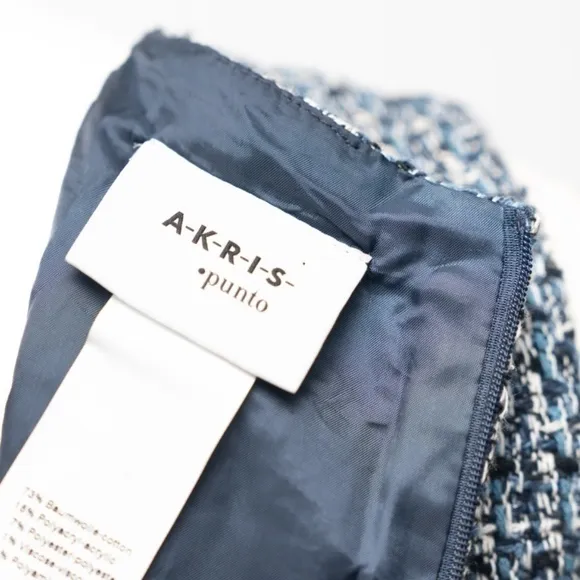 Akris Punto. Sleeveless Denim Tweed Shift Dress.