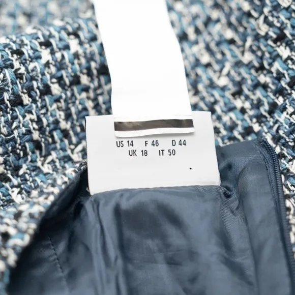 Akris Punto. Sleeveless Denim Tweed Shift Dress.