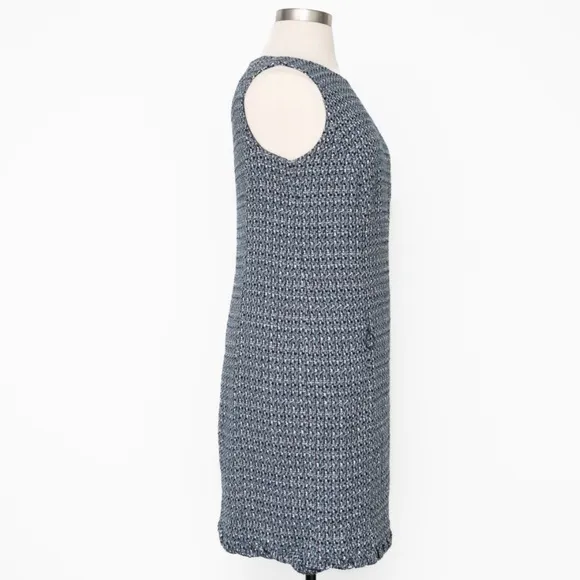 Akris Punto. Sleeveless Denim Tweed Shift Dress.