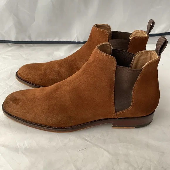 ALDO Brown Slip On Chelsea Ankle Suede Boots Men’s Size 9