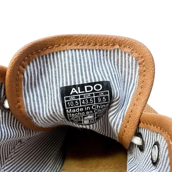 🔃Aldo Men’s Brown Lace Up Casual Sneakers