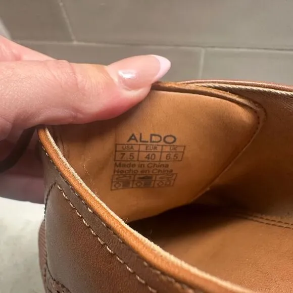 Aldo Mens Brown Dress Shoes