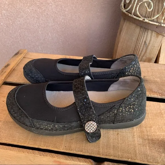 Alegria Gem Tile Me More Black Shoes