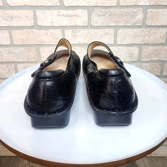 ALEGRIA Paloma Mary Jane Embossed Leather Nursing Shoes Size 11-11.5/42