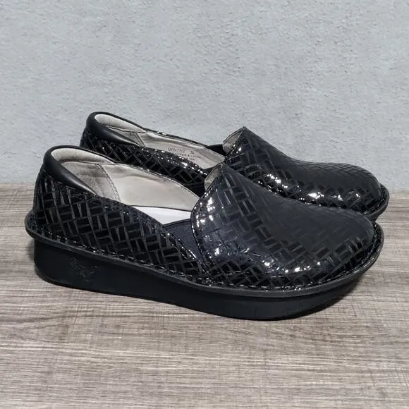 Alegria Size 39 US 9 Debra Score Black DEB-7702 Slip On Clog Nursing Shoes