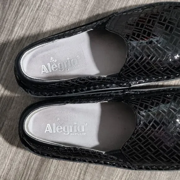 Alegria Size 39 US 9 Debra Score Black DEB-7702 Slip On Clog Nursing Shoes