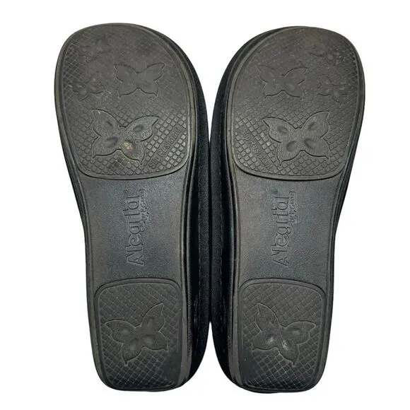 Alegria Women's Debra Herbaceous Textured Leather Slip On Nursing Clogs Shoes 39