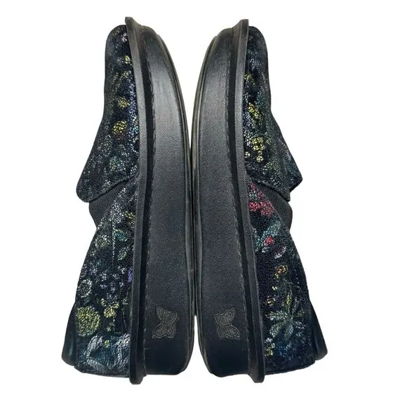 Alegria Women's Debra Herbaceous Textured Leather Slip On Nursing Clogs Shoes 39