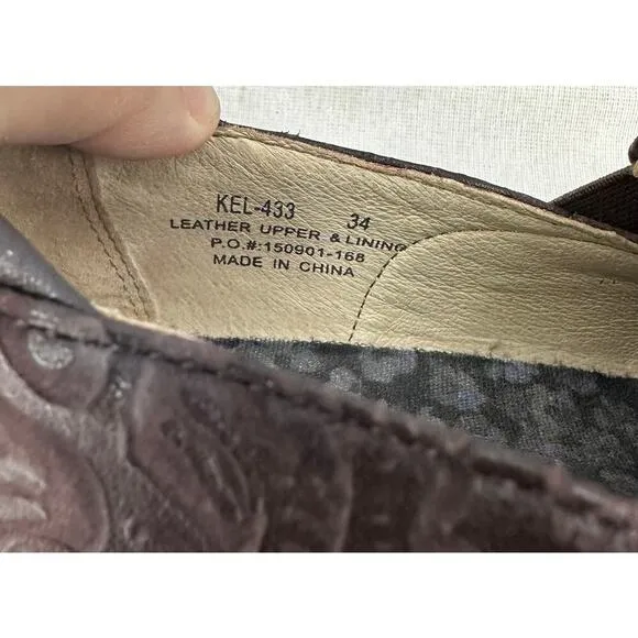 Alegria Women's sz 34 (US 4.5) Keli PRO Choco Emboss Paisley Clogs Nursing Shoes