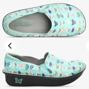 Alegria womens tea debra teacup aqua nursing slip on shoes size 42 (11.5/12)