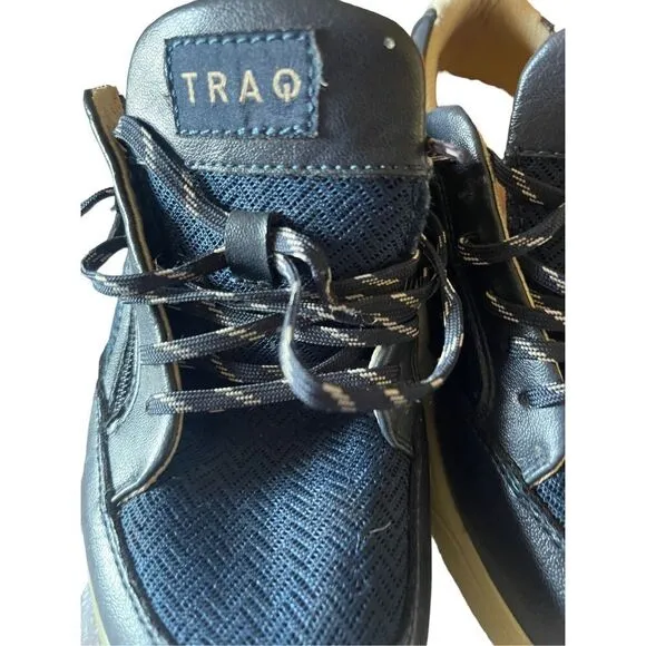 Alegria Womens Blue Lace Up Leather Eazee Fog Sneaker Athletic Shoes Size 39