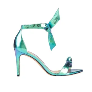 Alexandre Birman Dolores Knotted Sandals Holographic Ocean Size 37 US 6.5 NEW