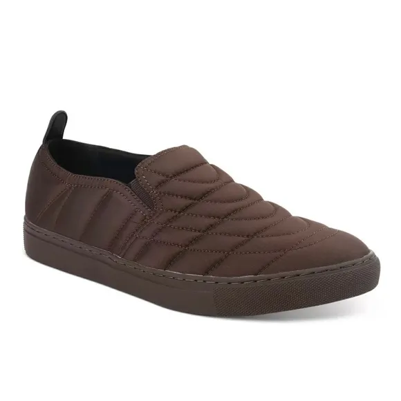 Alfani Copper Chocolate Quilted Slip-On Sneakers Size 11.5M, New in Box