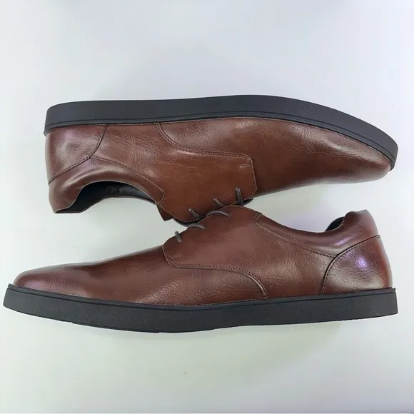 Alfani Men’s Elston Lace-Up Oxford Sneakers Shoes, Chocolate Size 13