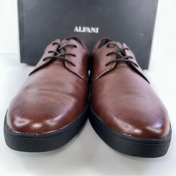 Alfani Men’s Elston Lace-Up Oxford Sneakers Shoes, Chocolate Size 13