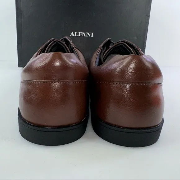 Alfani Men’s Elston Lace-Up Oxford Sneakers Shoes, Chocolate Size 13