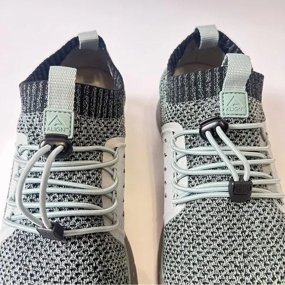 Align Women's Torri Mint shimmer nursing shoes elastic pull-on knit sneakers
