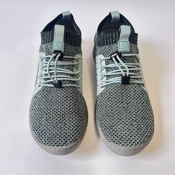 Align Women's Torri Mint shimmer nursing shoes elastic pull-on knit sneakers