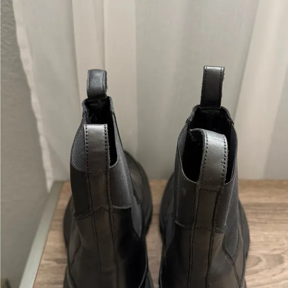 All Saints Black Harlee Lug Sole Chelsea Boots
