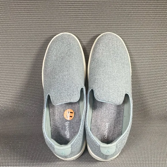 Allbirds Men’s Wool Loungers Slip-On Sneakers Size 11 Gray White