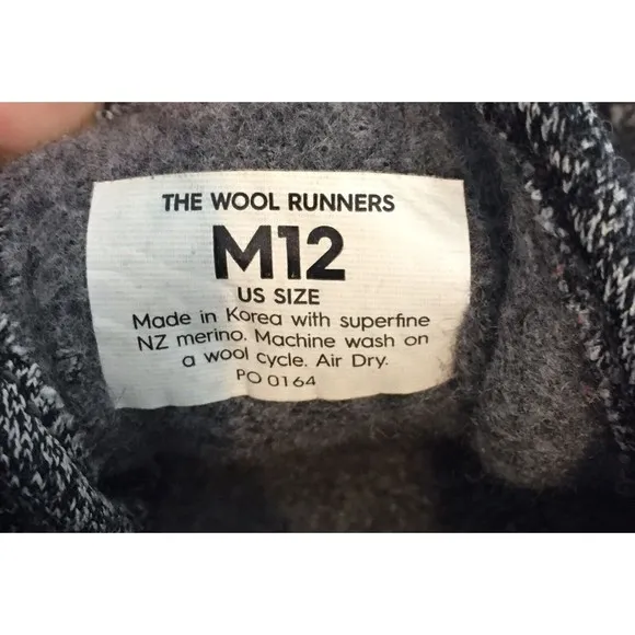 Allbirds Men’s Wool Runners Charcoal Gray Sneakers Shoes Size 12
