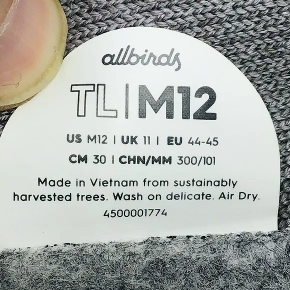 Allbirds Tree Loungers mens slip on sneakers 12