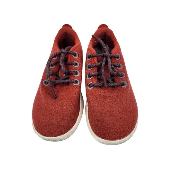 Allbirds Women's Wool Runners Lace Up Shoes Sneakers In Mizzle Red Size 7