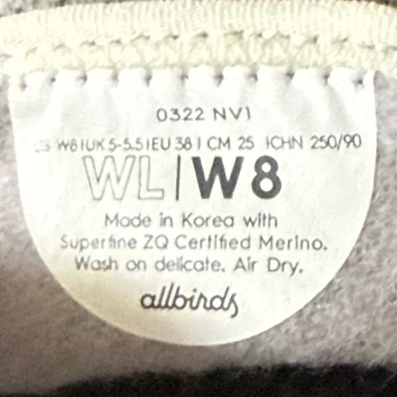 Allbirds Women's Wool slip-on Loungers heather gray size 8W