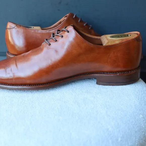 Allen Edmnonds 10-E Greenwhich Wholecut Brown Oxford Mens Dress Shoes