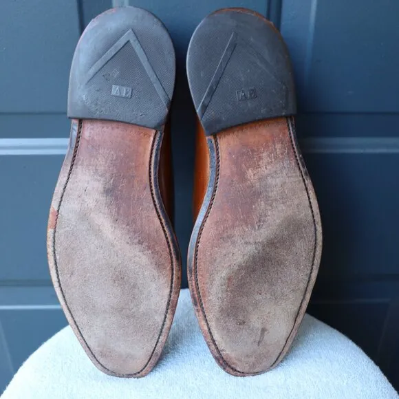 Allen Edmnonds 10-E Greenwhich Wholecut Brown Oxford Mens Dress Shoes