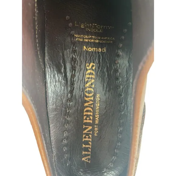 Allen Edmonds 6829 Men's Size 9D Dress Shoes Brown Pebble Leather Wingtip Oxford