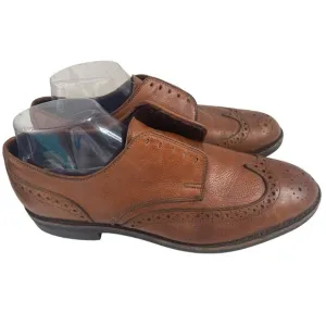 Allen Edmonds 6829 Men's Size 9D Dress Shoes Brown Pebble Leather Wingtip Oxford