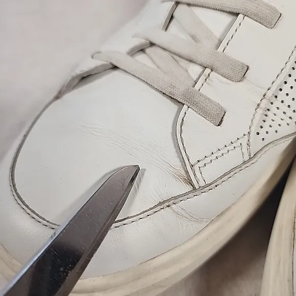 Allen Edmonds &quot;OLIVER&quot; Men's Slip-On Stretch Lace Sneakers 14 D White‎ *READ