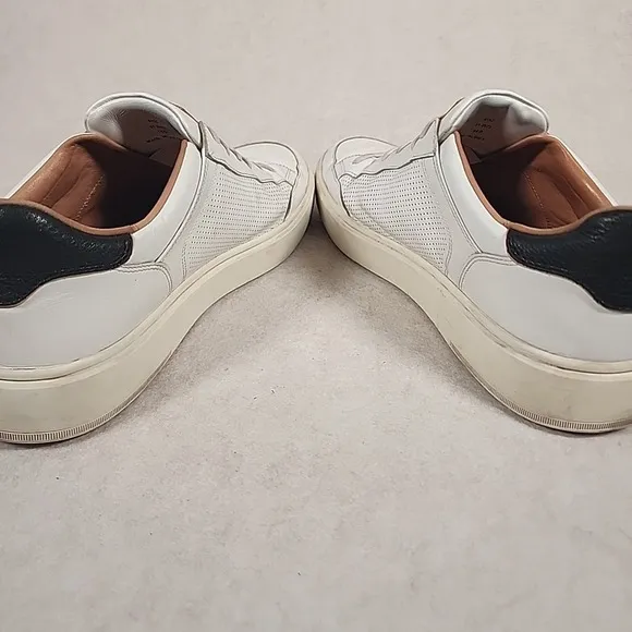 Allen Edmonds &quot;OLIVER&quot; Men's Slip-On Stretch Lace Sneakers 14 D White‎ *READ