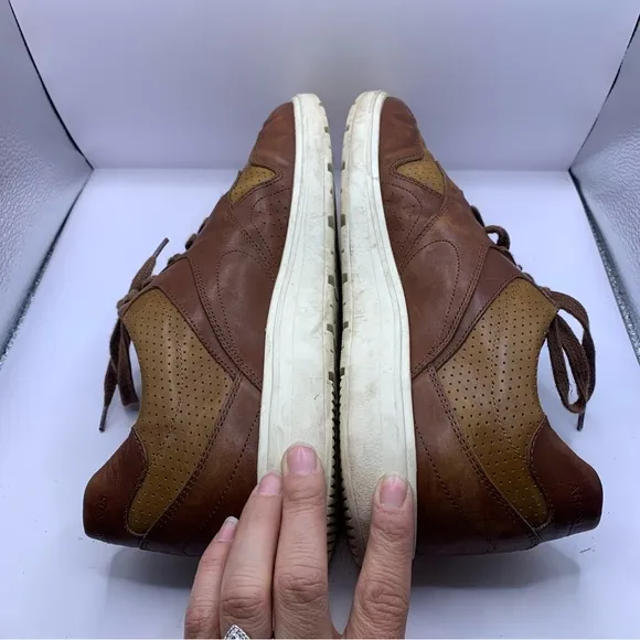 Allen Edmonds &quot;OSBORN&quot; Dress Casual Leather Sneakers 9.5 D Brown DISCONT'D (772)