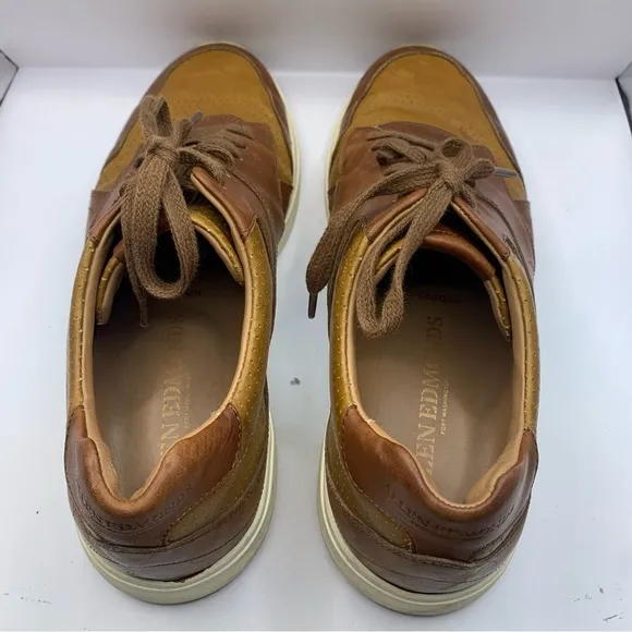 Allen Edmonds &quot;OSBORN&quot; Dress Casual Leather Sneakers 9.5 D Brown DISCONT'D (772)