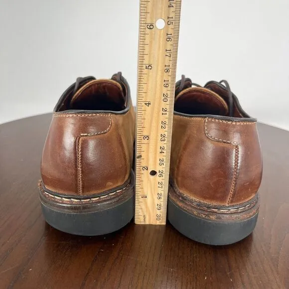 Allen Edmonds Berkshire Shoes Men's 7.5D Brown Leather Distressed Oxford Dress‎