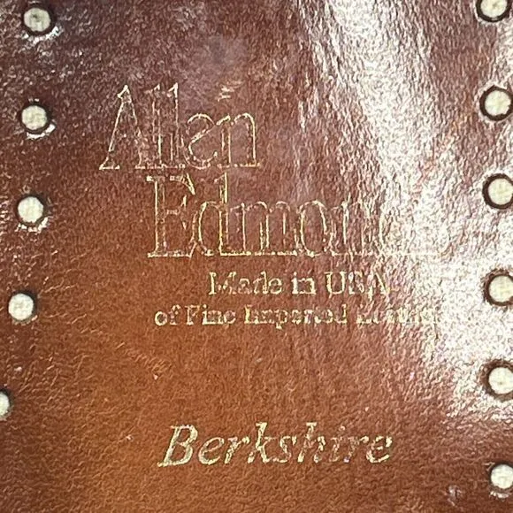 Allen Edmonds Berkshire Shoes Men's 7.5D Brown Leather Distressed Oxford Dress‎