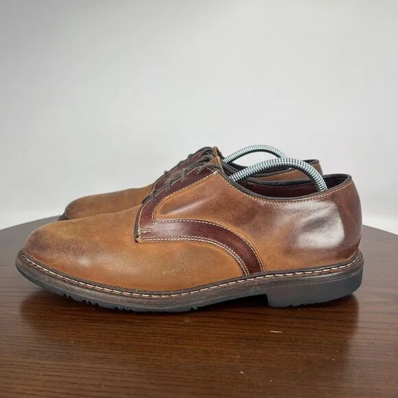Allen Edmonds Berkshire Shoes Men's 7.5D Brown Leather Distressed Oxford Dress‎