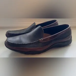 Allen Edmonds Boulder Venetian Driving Moccasins Black Brown Shoes Mens Sz 11.5