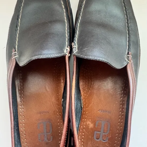 Allen Edmonds Boulder Venetian Driving Moccasins Black Brown Shoes Mens Sz 11.5