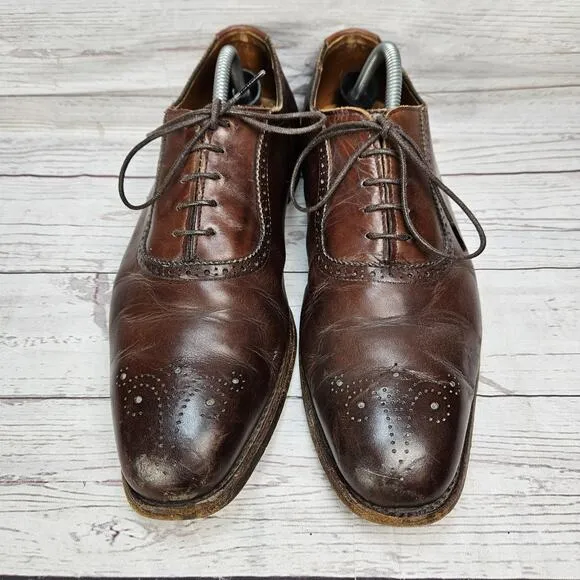 Allen Edmonds Cornwallis Brown Oxford Shoes Size 10.5 Dress Shoes